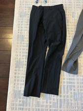 Chaps Boys CLASSIC FIT Black Dress Pants Polyester Flat Front Size 16 Regular