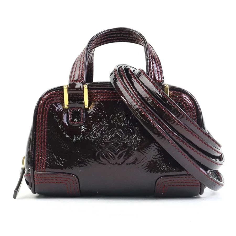 Loewe — Auth LOEWE Amazona Micro Mini Crossbody Shoulder Bag Handbag Burgundy - e60955g