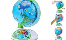 LeapGlobe Light-Up and Touch Interactive Electronic Globe for Kids,