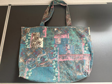 EDC Esprit borsa tote spaziosa stile vintage effetto used borsa in tessuto cotone ottima