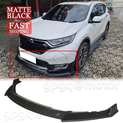 For Honda CR-V 2017-19 Matte Black V Style Front Bumper Lower Chin Lip Splitter