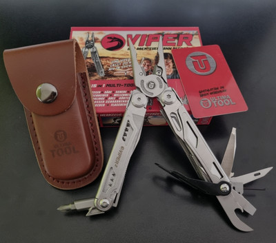 Werkzeug Handwerkzeug Taschenmesser Tool mit Zange Schere etc + 2 Holster + Bits