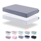 Crib Fitted Sheets for Standard Crib Toddler Bed Sheets 52x28 Multi-color 2 Pack