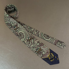 Polo Ralph Lauren Tie Men's 57.5  Long Vintage Silk Equestrian Tack Horse Pony