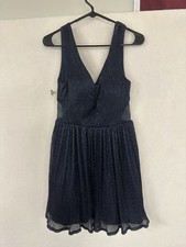 City Studios Sparkly Fit Flare Mesh Sides Mini Dress Junior's Sz 9 Prom Party