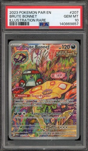 Pokemon Brute Bonnet Paradox Rift Illustration Rare #207 PSA 10 Gem Mint