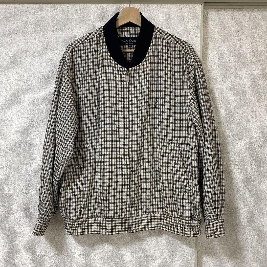 Giacca blusa vintage Yves Saint Laurent Pour Hommes anni 90 00 taglia 95 blu navy