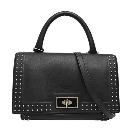 【Authentic】 GIVENCHY Black Leather Handbags (DDP)