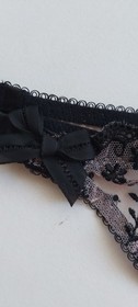 AGENT PROVOCATEUR RARE AMBROSE PINK/BLACK THONG SIZE 5 X LARGE UK 14 BNWT