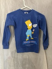 Bart Simpson vintage Sweatshirt youth size 8 "gross man" 1990 Trademark