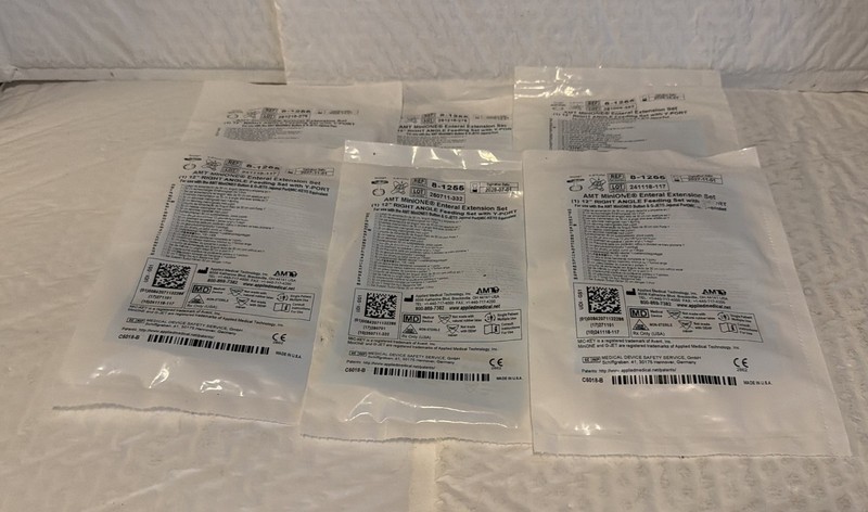 AMT Mini 1 Enteral Extension Set 12” Right Angle Y-Port REF 8-1255 Lot of 6 New￼