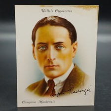 1930s Wills Famous Authors COMPTON MACKENZIE Vintage Tobacco Cigarette Card
