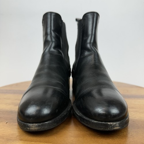 Bottines Chelsea femme Frye Melissa cuir noir décontractées confort pointure 6 B - Photo 3/9