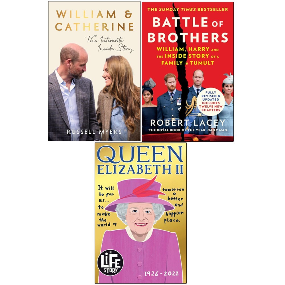 Battle of Brothers,Queen Elizabeth II,William & Catherine 3 Books Collection Set