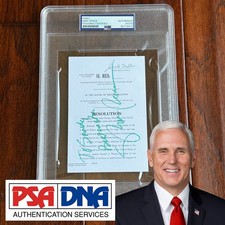 MIKE PENCE Autograph DONALD TRUMP ARTICLES OF IMPEACHMENT Souvenir SIGNED * PSA