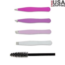 Mini Tweezers Set Precision Hair Removal Portable Eyebrow Grooming Tool Travel