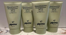 Pipette Mineral Sunscreen Broad Spectrum SPF50 - 1 Fl. oz (LOT OF 4) 🌼