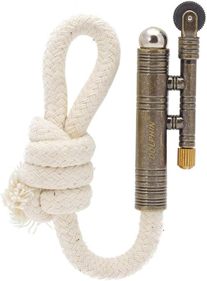 Retro Trench Rattlesnake Rope Velvet Metal Lighter Fire Star