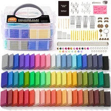 Shuttle Art Polymer Clay Kit 60 Colors & Tools|DIY Craft Kit for Kids & Adults