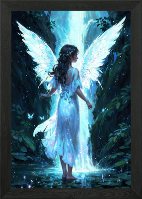 Luminescent Water Sprite Gerahmtes Wandbild Poster Leinwanddruck Bild