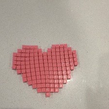 Pink Heart-Shaped Mosaic Tiles for Crafts and DIY Projects, Craft Supplies Set
