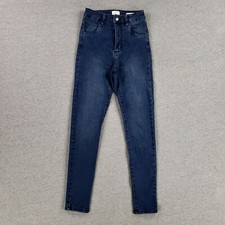 91 Women's Jeans High Rise Skinny Size 4 Stretch Modern Dark Wash Casual