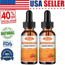 Organic Berberine Liquid Drops 1500mg Berberine Support Blood Sugar Supplement