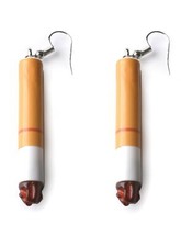 Zigaretten Ohrringe - Lustige und ausgefallene Ohrringe mit Haken aus Edelstahl