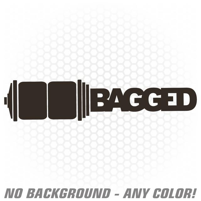 Bagged vinyl Decal Sticker Scrape Euro JDM Slammed Drift stance air