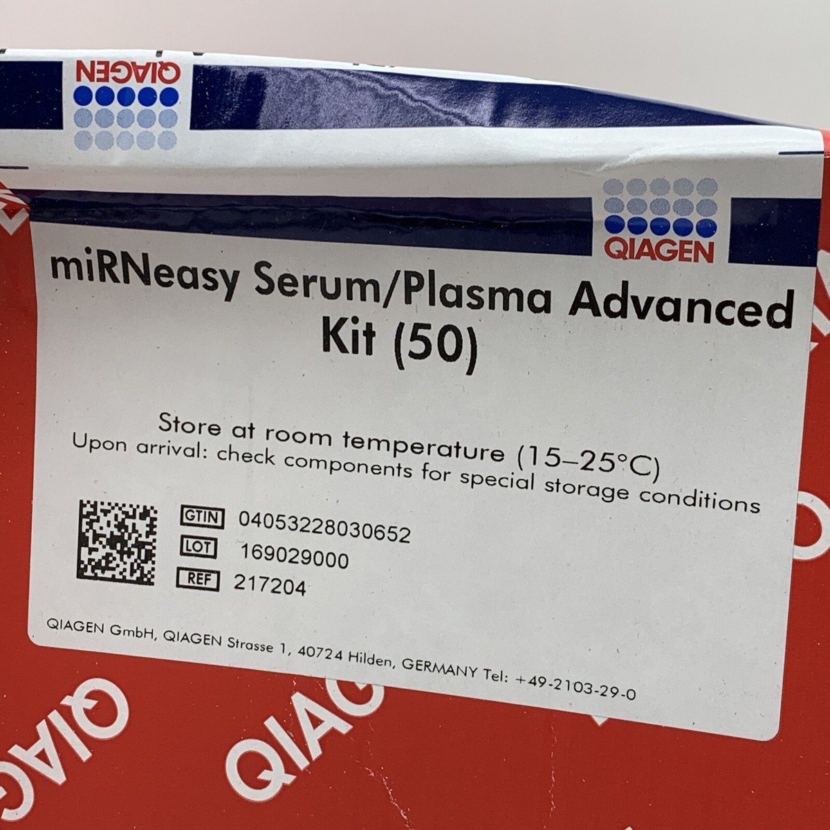 Qiagen 217204 miRNeasy Serum/Plasma Advanced Kit with Qiagen 217204 miRNeasy Serum/Plasma Advanced Kit with