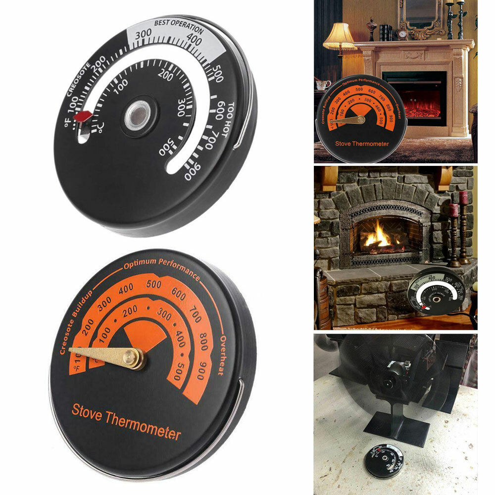 Magnetic Wood Stove Pipe Fire Heat Temperature Gauge Thermometer Tester #SH  | eBay