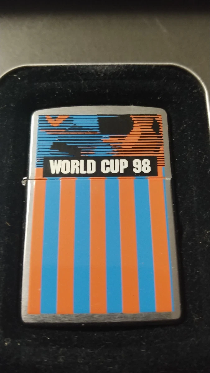 World Cup Zippo - 1998 FIFA France - #293 RAD & BLUE Paste Metal 1998  Production