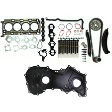 RENAULT 2.0 DCi M9R ENGINE TIMING CHAIN KIT + COVER + HEAD GASKET + BOLTS