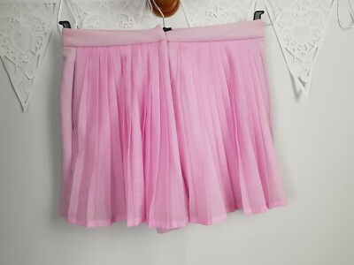 Sonia Rykiel Rose Rosa Plissee Chiffon Front Stretchy Shorts Gr 36 UK8