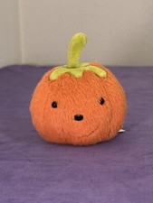 Jellycat Fluffy Pumpkin BNWOT Tiny Rare  Retired Squash HTF Halloween Soft Toy