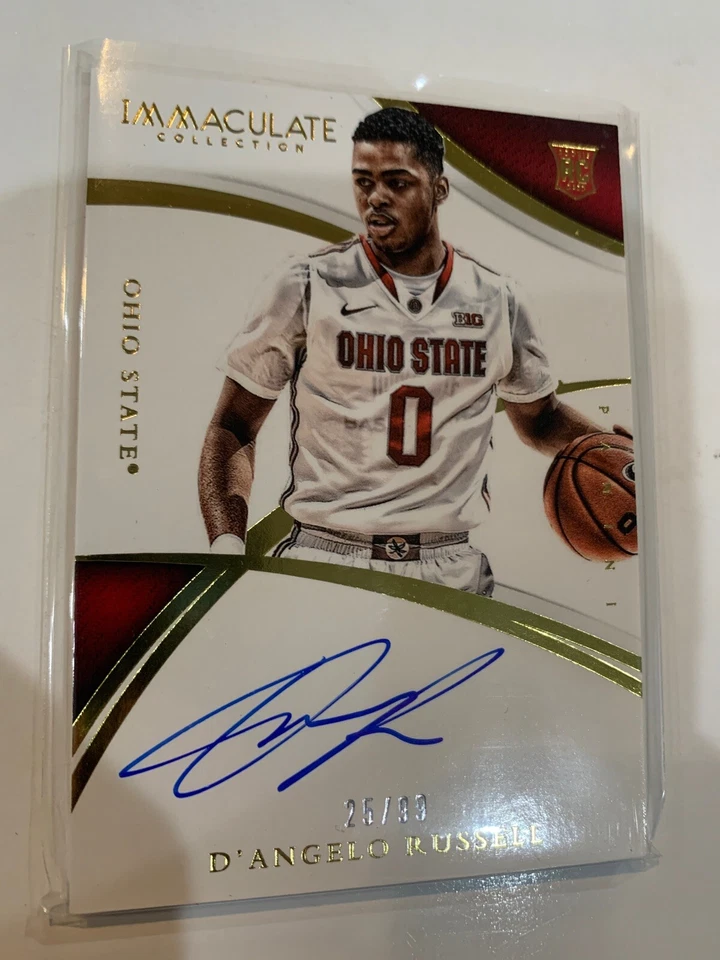 2015-16 PANINI IMMACULATE DRAFT D’ANGELO RUSSELL RC ON CARD AUTO /99 OHIO STATE - Image 3 of 4
