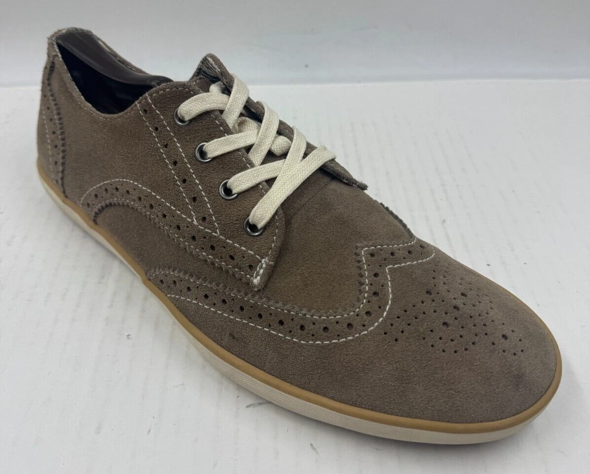 Clarks Sutter sneaker uomo 11 5 m pelle marrone scarpe Oxford stringate punta alare 63572