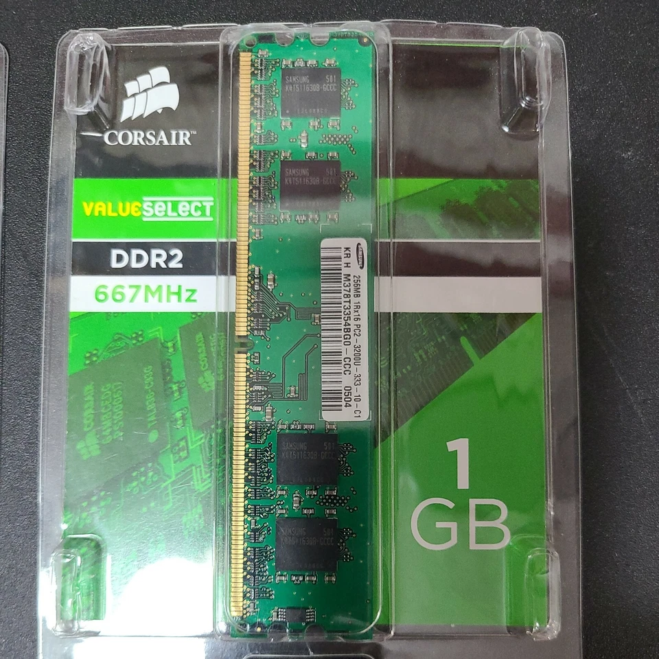 Corsair PC2-5300 (DDR2-667) 1 GB DIMM 667 MHz PC2-5300 DDR2 SDRAM Memory (VS1GB… - Image 3 of 4