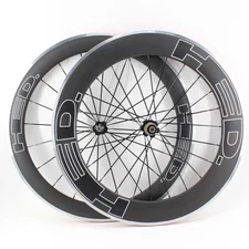 700C Front 60mm Rear 80mm Clincher Rims Road Bike Carbon Wheelset 22.4mm Width