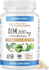 DIM Supplement 200 mg 120 Ct Estrogen Balance for Women  Men Hormone Balance