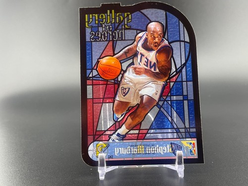1999-00 Topps Gallery Of Heroes STEPHON MARBURY #GH2 NBA Nets Stained Glass - Picture 2 of 2