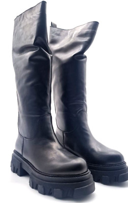 Schuhe Stiefel Damen Gianni Renzi Art SV0017 Kalbsleder schwarz gefüttert naturleder