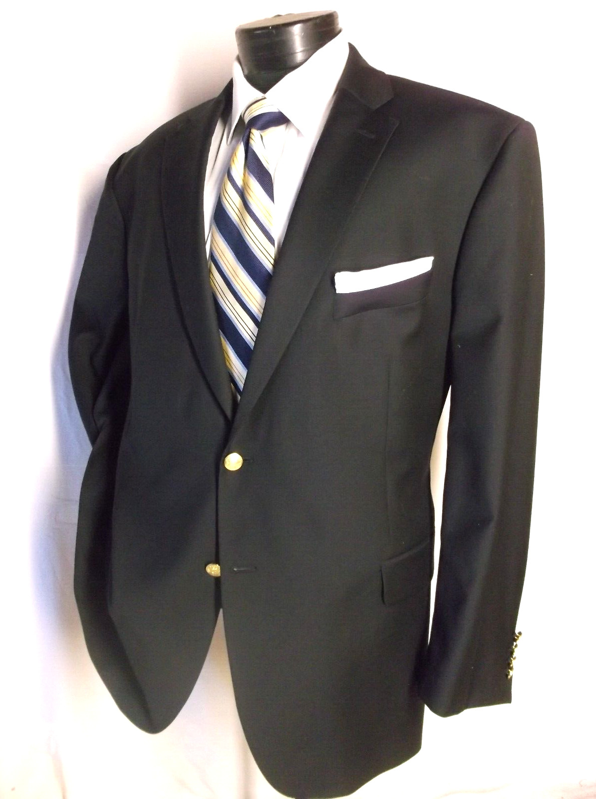 JoS.A. Bank Solid Midnight Blue 2 Button Blazers … - image 2