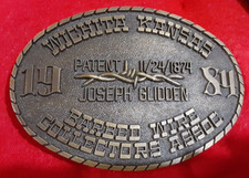 Wichita Kansas Barbed Wire Collectors Association 1984 Belt Buckle