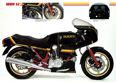 DUCATI Brochure S2 1000 Mille 1984 & 1985 Sales Catalog Catalogue