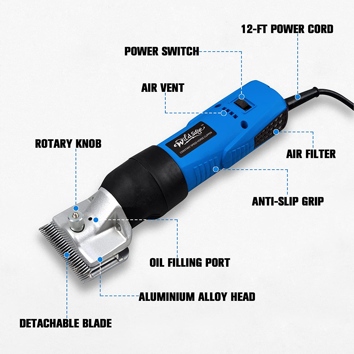 Horse Clipper, HeavyDuty LightWeight Professional Equine Horse Cl... 313115792723 eBay