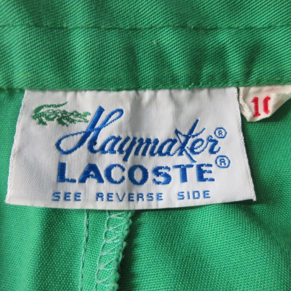 Haymaker Lacoste Vintage Shorts Womens 10 Green High Rise Tennis 60's - Image 3 of 4