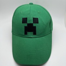 Minecraft Creeper Baseball Cap Hat Youth one size Adjustable Green Jinx GR7