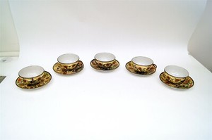 Lot of 5 Nippon Fine China Teacup & Saucer Sets Hand Painted Japan B6962