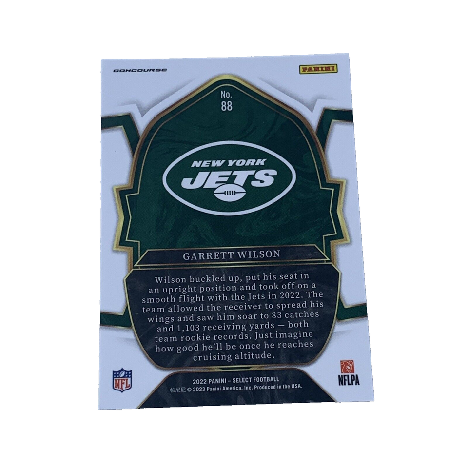 2022 Panini Select Football Rookie Card 88 Garrett Wilson New York